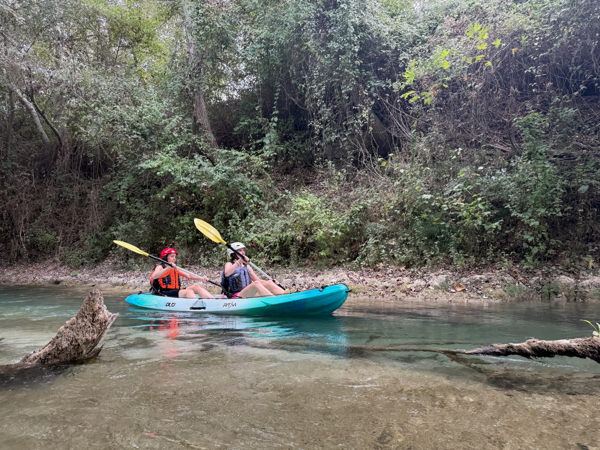 Kayakers in nature